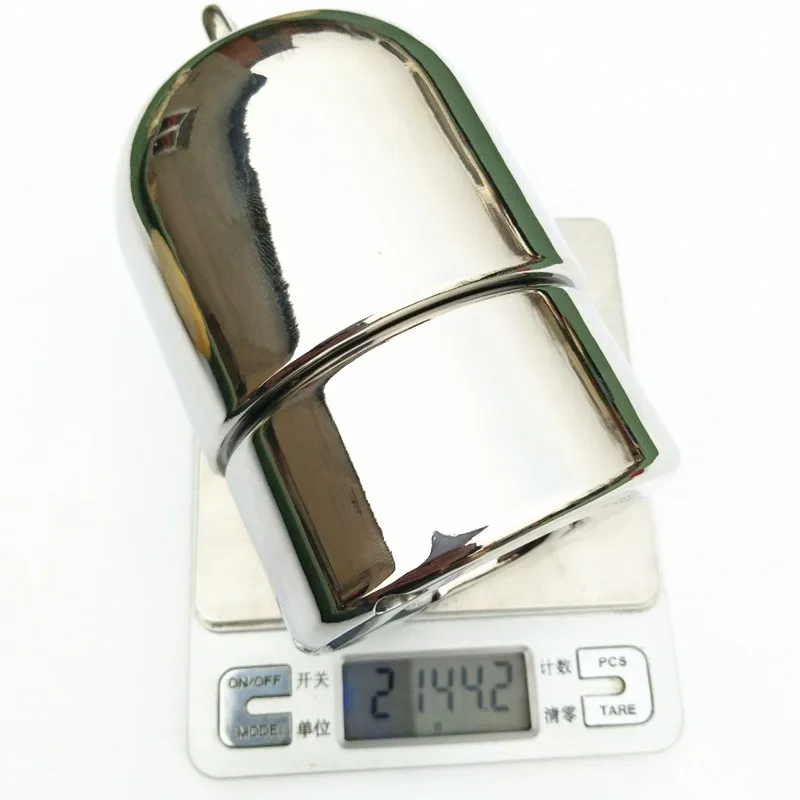 Scrotum Protective Cover Stainless Steel Penis Bondage Scrotal Pendant Scrotum Stretcher Weight Testicle Sex Toy for Men BB2-253 1