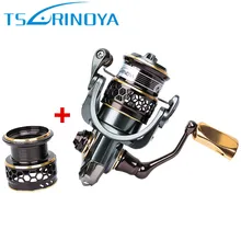 Tsurinoya Spinning Fishing Reel 9+1BB/5.2:1/4kg Jaguar1000 Double Metal Spool Lure Reel Carretes Pesca Carretilha Moulinet Peche 100% shimano stradic fk 2500hg c3000hg 4000xg c5000xg spinning fishing reel 6 0 1 6 2 1 hagane gear carretilha moulinet peche
