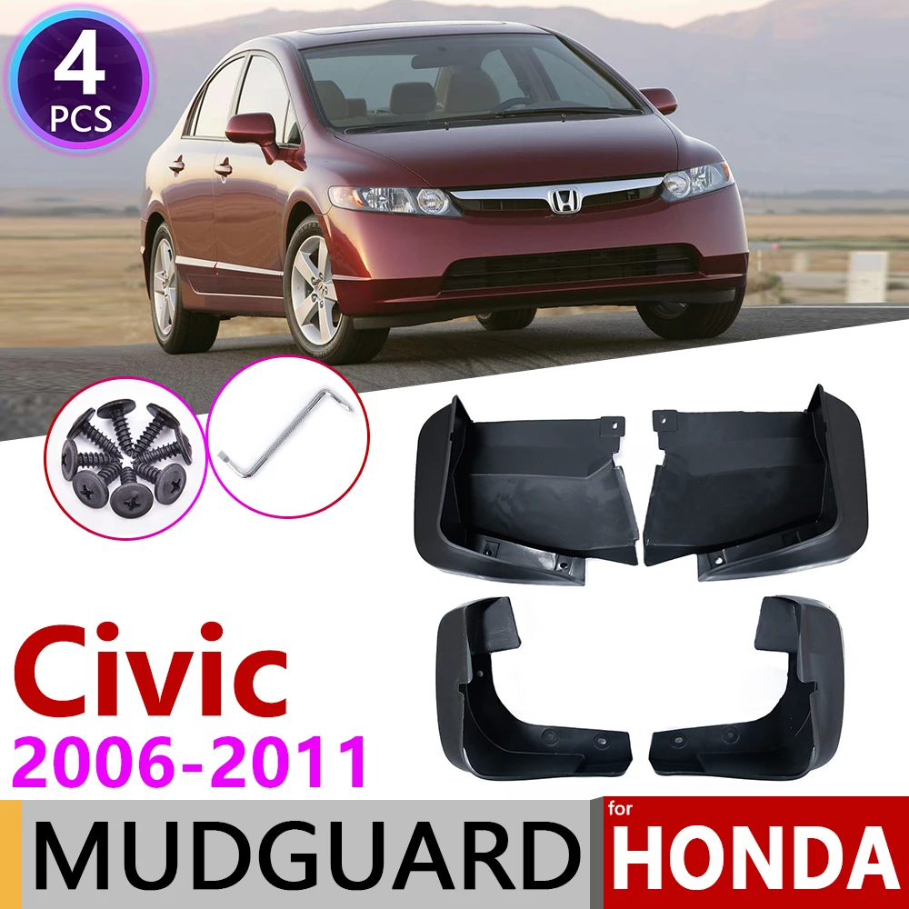 

for Honda Civic 8 2006-2011 FD Mudguard Car Fender Splash Flap Mud Guard Mudflap Accessories FD1 FD2 FD4 2006 2008 2009 2010 8th