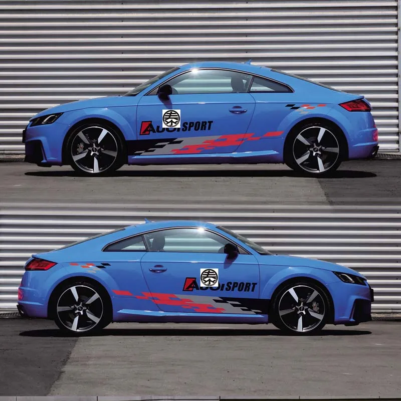 TAIYAO автомобильный Стайлинг спортивный автомобиль стикер для Audi TT RS автомобильные аксессуары и наклейки авто стикер - Color Name: Blue car