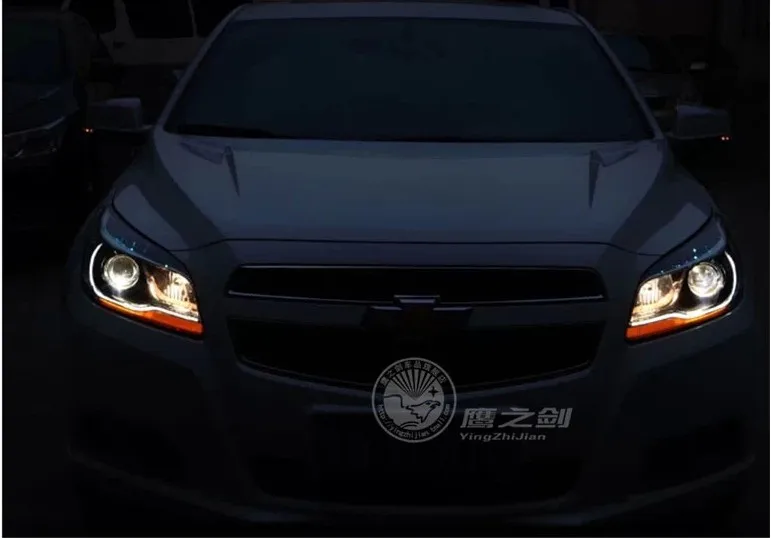 Высококачественный набор для автостайлинга для Chevrolet Malibu 2013 фары, светодиодные фары DRL Объектив двойной луч HID Xenon автомобильные аксессуары