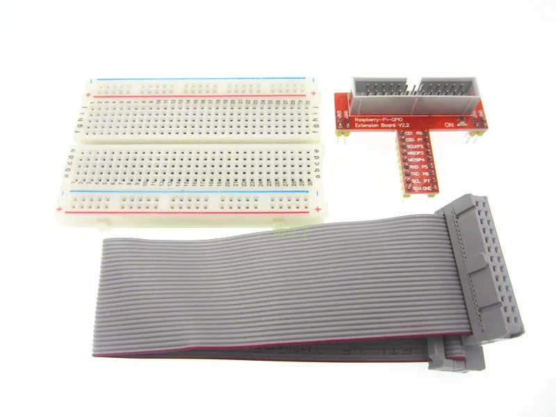 Grafico A Torta Raspberry Raspberry Pi Piastra Adattatore Gpio Versione Plug-In Oro 400 Punti Di Aggancio Basetta + Cavo Gpio Kit
