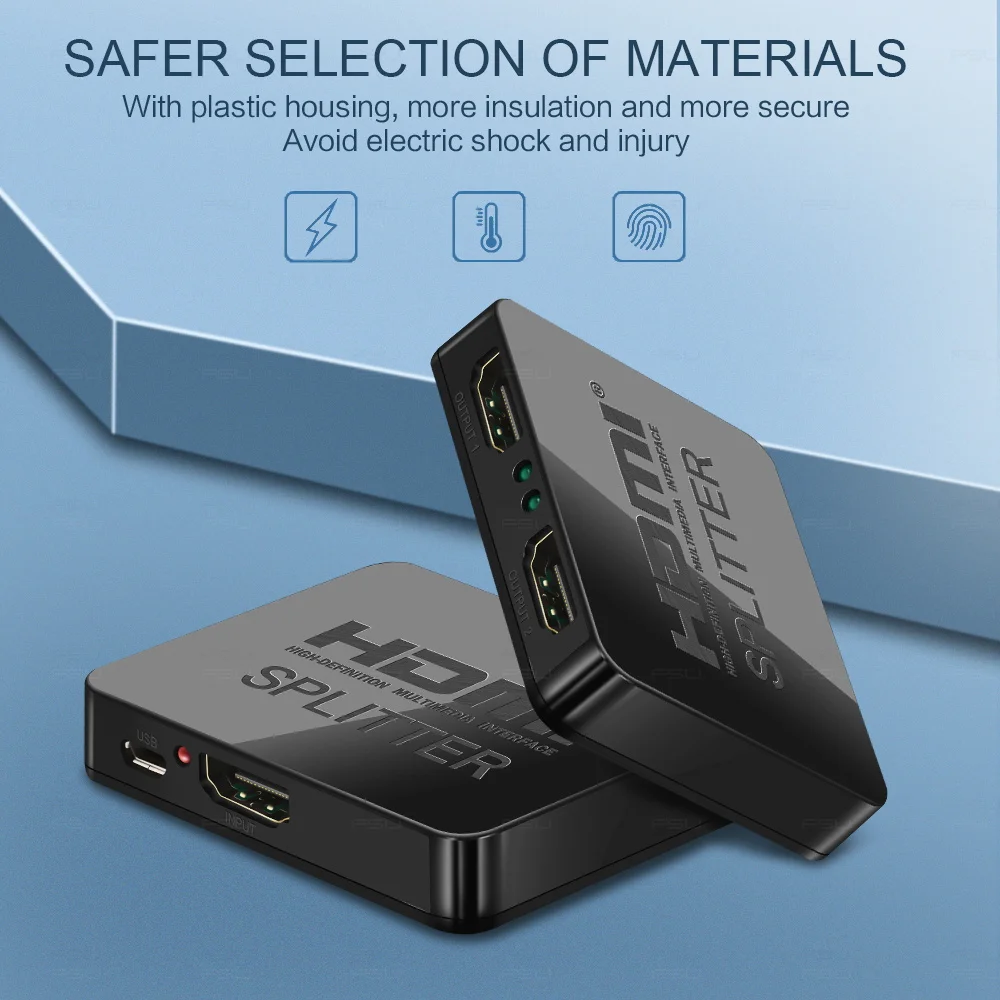 HDCP 4K HDMI сплиттер Full HD 1080p видео переключатель 1X2 сплит 1 в 2 выход усилитель двойной