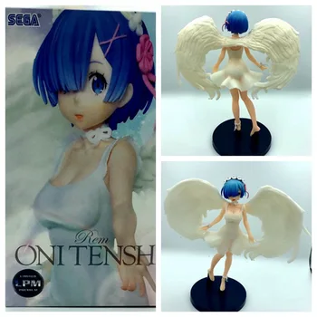 

Re:Life in a different world from Zero Rem Action Figure 22cm painted figure white angel Ver. Rem onitenshi PVC figure Toy