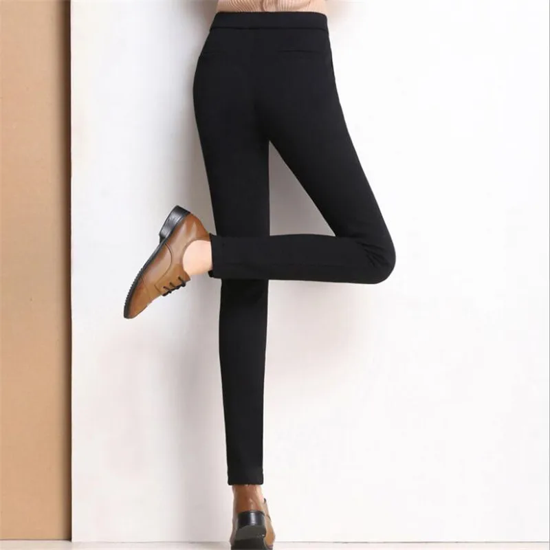Caliente Invierno Venta Elásticos Pantalones Polainas Negro Coreano Femeninos Gruesos Lápiz Las Engrosamiento Otoño Mujeres De Cálido Terciopelo Más dEqrfFwqx