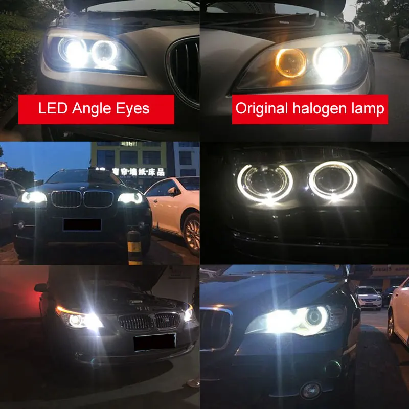 2x Canbus Светодиодные ангельские глазки 10 Вт 20 30 60 H8 светодиодная лампа HID для BMW E60 E61