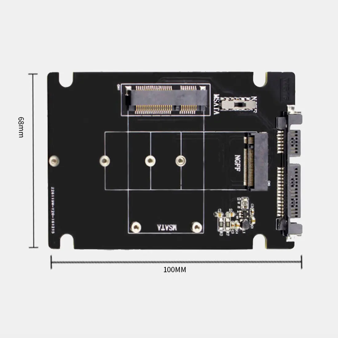 

NOYOKERE Top 2 IN 1 Universal Standard Mini pcie mSATA/NGFF SSD To 2.5 Inch SATA3 Adapter Card for PC Computer