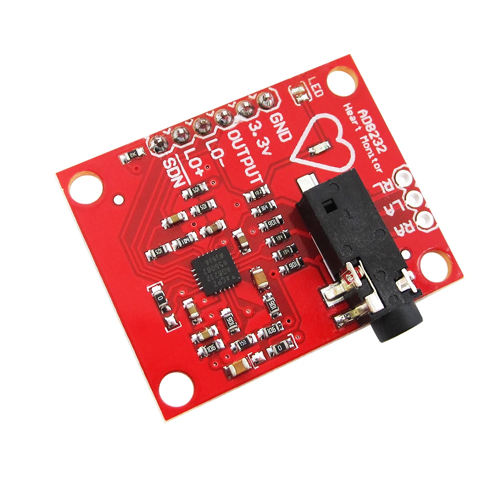 

5pcs/lot 8232 AD8232 cardiac electrophysiology measuring the pulse of the heart ECG monitoring sensor module