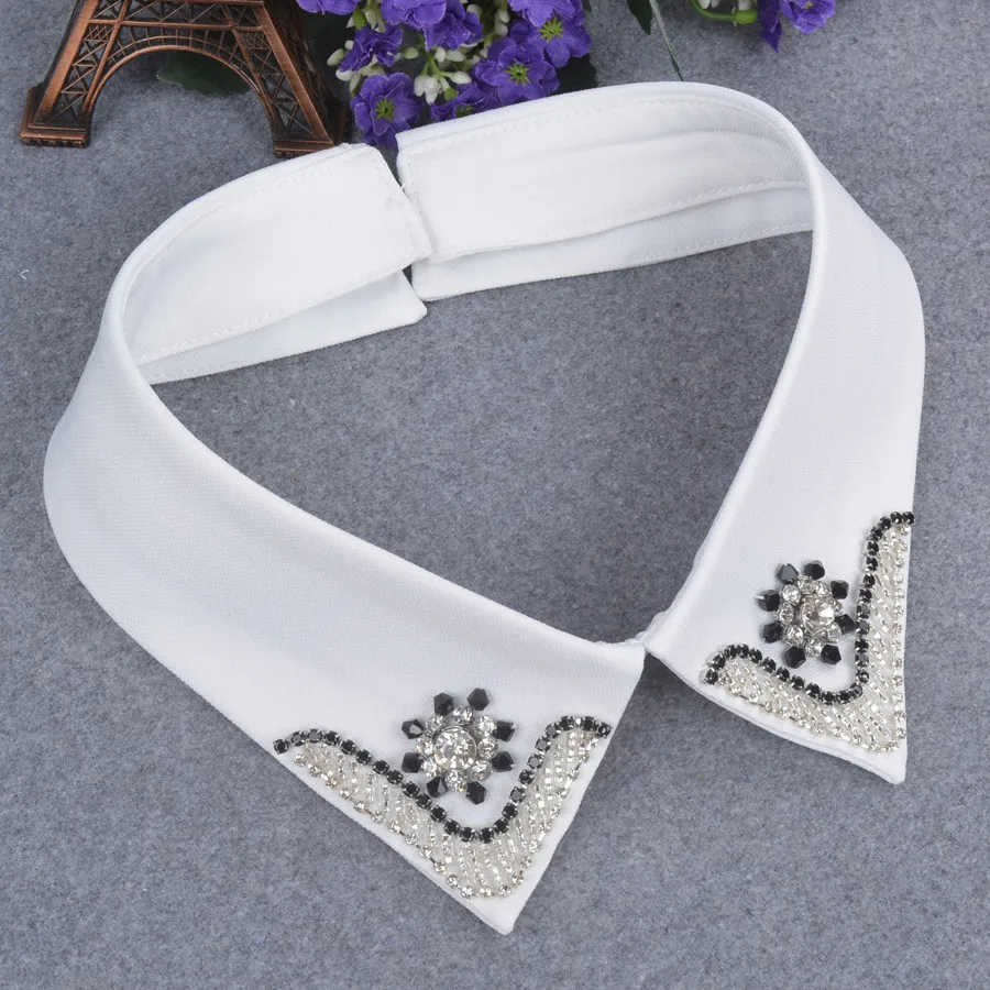 

fashion collar rhinestone patch apliques de roupa crystal rhinestone applique sew on patches for clothing para vestuario