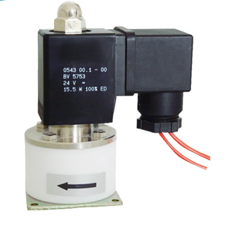 Магнитный клапан 220VAC 110VAC 24VDC 12VDC 2-полосный PTFE антикоррозийный Электрический