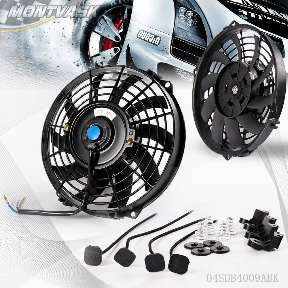 9" Universal Slim Pull Push Racing Electric Radiator Engine Cooling Fan