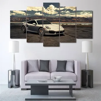 

Living Room HD Printed 5 piece Canvas Painting Turbo Silvery Car Home Decor
