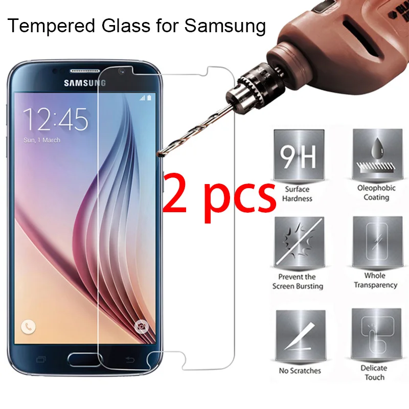 1/2 шт! Защитное стекло закаленное 9H HD для Samsung S7/S6/S5/S4 Mini | Мобильные телефоны и