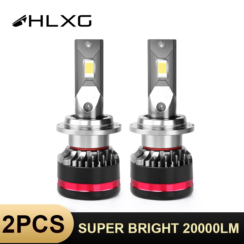 HLXG CSP H11 противотуманная фара h7 светодиодный светильник mини 12В 20000LM 6000 К