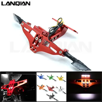 

CNC Motorcycle Adjustable Angle License Number Plate Frame Holder Bracket For Kawasaki H2 h2r zzr1400 ZX1400 S VERSION zx10r