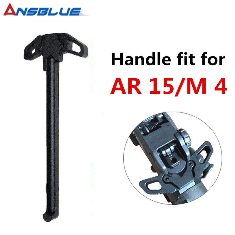

New upgrade Tactical Butterfly Pulling Handle for AR-15/M4 Handle Kid Toy Guns Accessories Black AR Metal Ambidextrous Handle