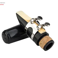 Набор мундштук кларнета с лигатурой, одной тростниковой и пластиковой крышкой~ черный, нажмите, чтобы увидеть больше цветов