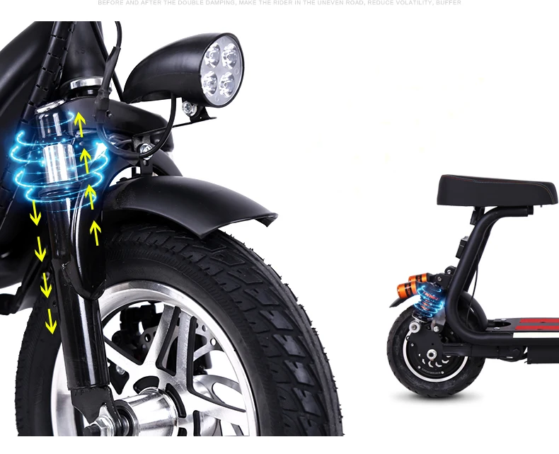 10 дюймов обувь для мужчин и женщин электрический велосипед мини двухколесный складной самокат 48 литиевая батарея скутер