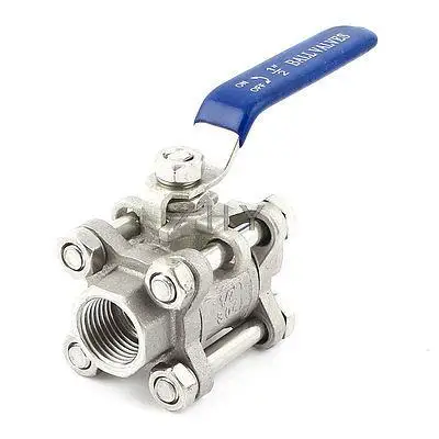 

1/2PT Dia Female Dual Ends Full Port Stainless Steel 3 Piece Ball Valve