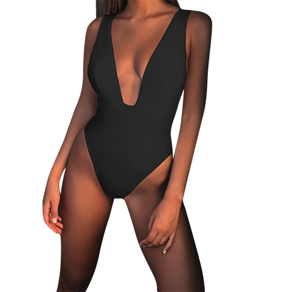 Женский сексуальный комплект бикини, купальник пуш-ап, мягкий однотонный бюстгальтер, купальник, пляжная одежда, цельный черный maillot de bain femme, летняя пляжная одежда