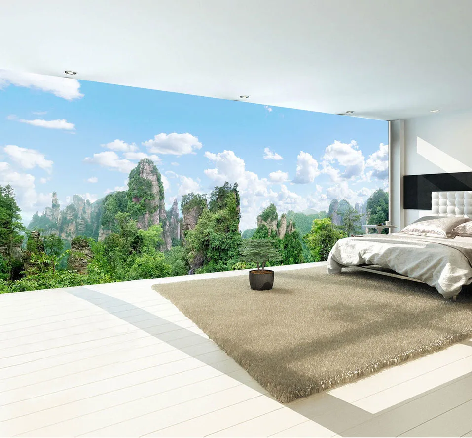 Bacaz Large Nature Scenery Mountain Wallpaper Mural For Bedding