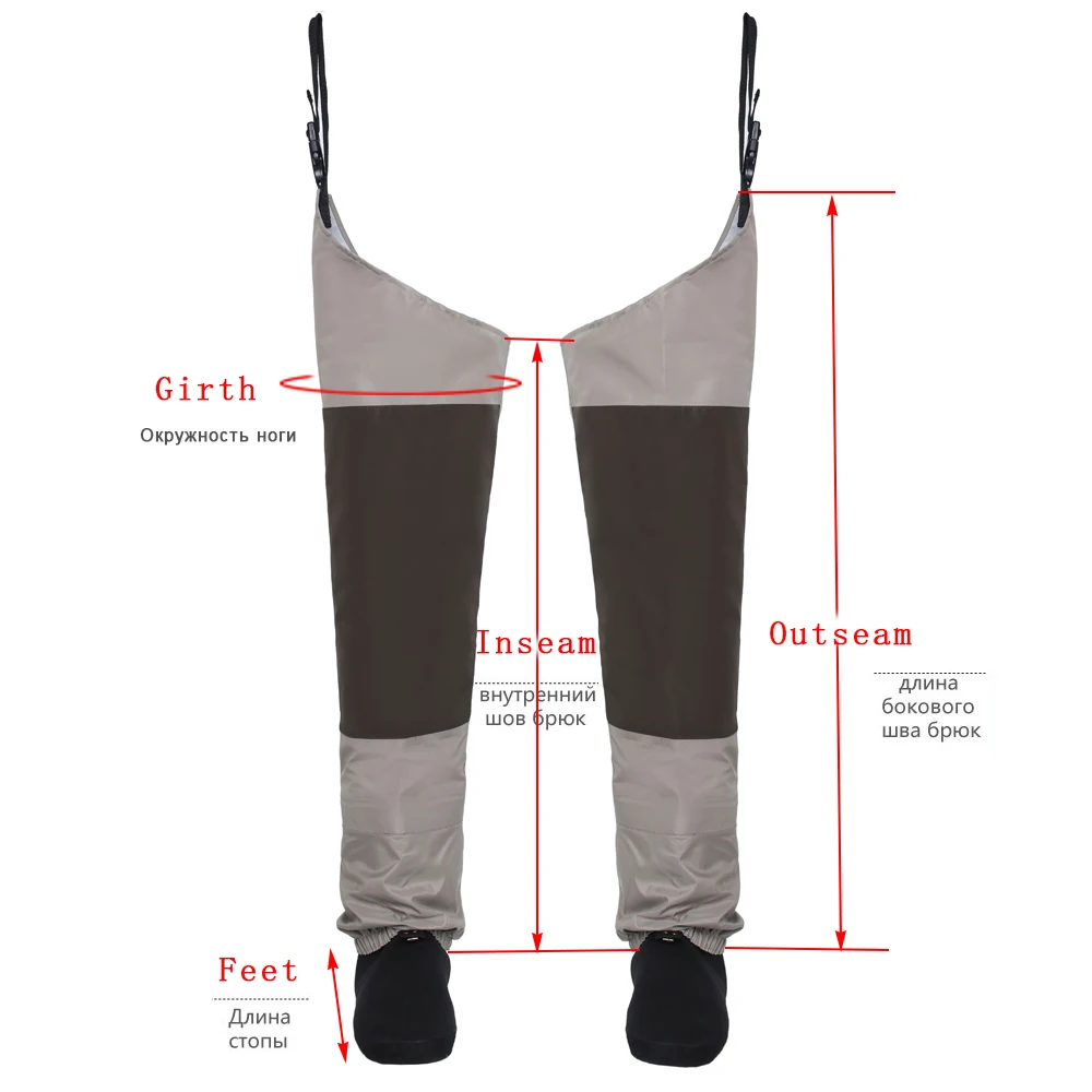 Men Hunting Wading Pants Fly Fishing Breathable Thigh Waders Waterproof trousers Outdoor Leg waders Hip Wader hunt gear fishing waders