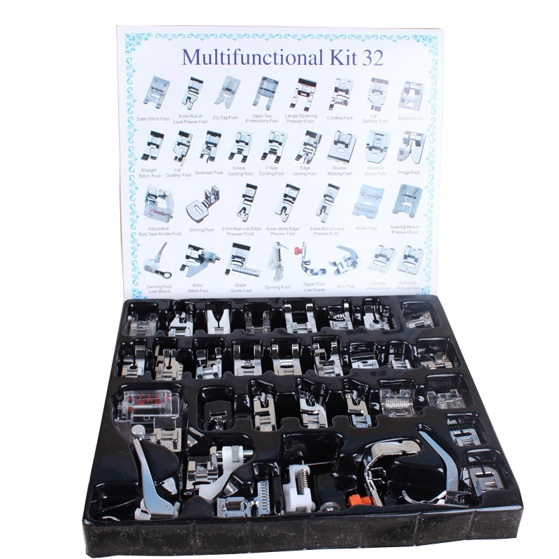 

11/32/52pcs Mini Sewing Machine Presser Foot Feet For Brother Singer Janome Presser Feet Braiding Blind Stitch Darning