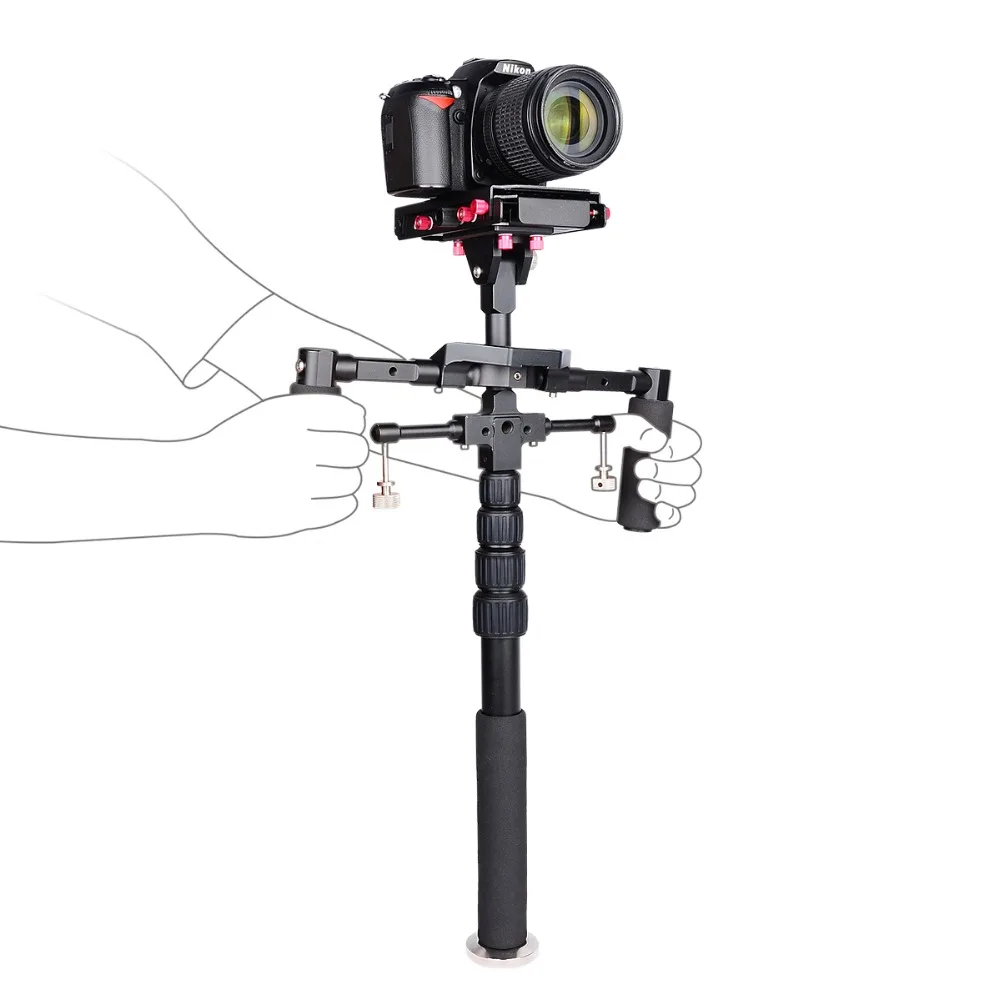 

Professional 3 in 1 Multifunctional Handheld Camera Stabilizer/Monopod/Shoulder Rig Aluminum Alloy DSLR Stents for SLR DV