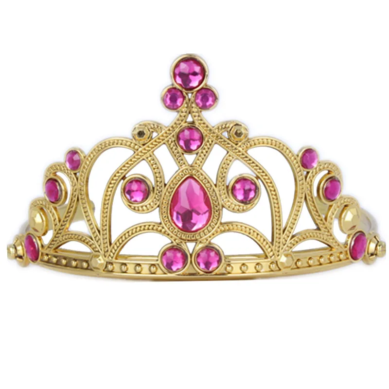Princesa de la corona de oro corona de plástico chica accesorios para