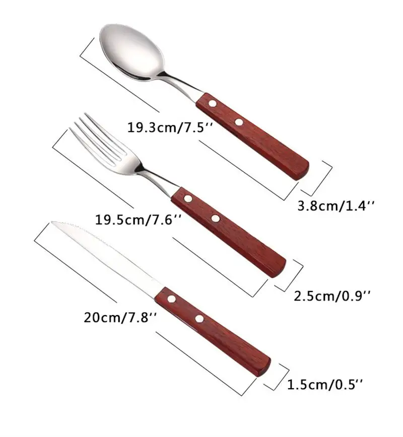 Wood cutlery set  (5)