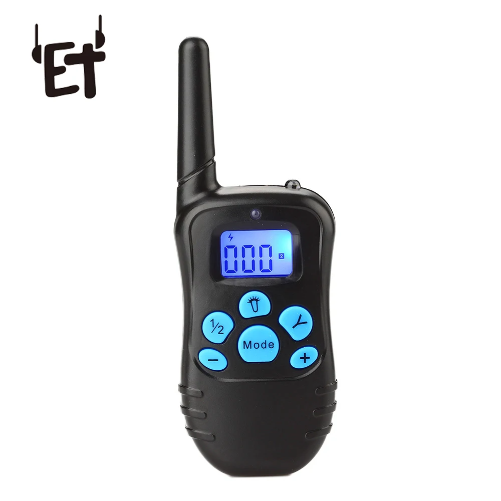 

ET Dog Training Controller Electric Pet Shock Vibra Remote Control Waterproof 300M Rechargeable Remote Controller w/ Dog Collar