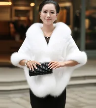 In Stock 2016 Hot Sales Ivory Fashion Bridal Wraps Faux Fur Bolero Women Jacket Wedding Accessories