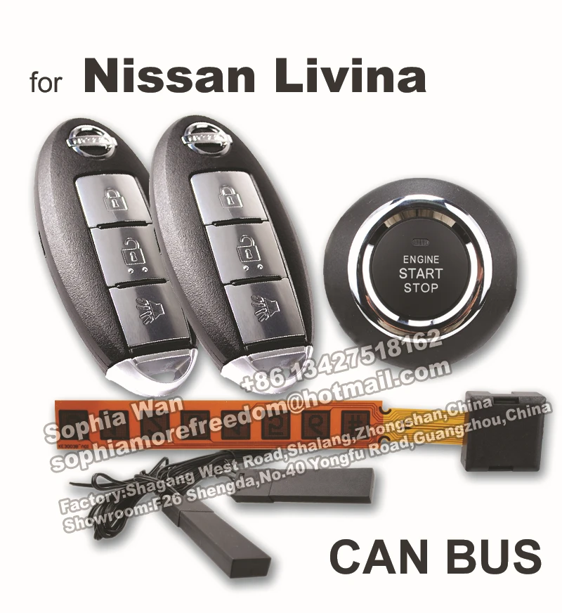 car alarm push button start smart key 