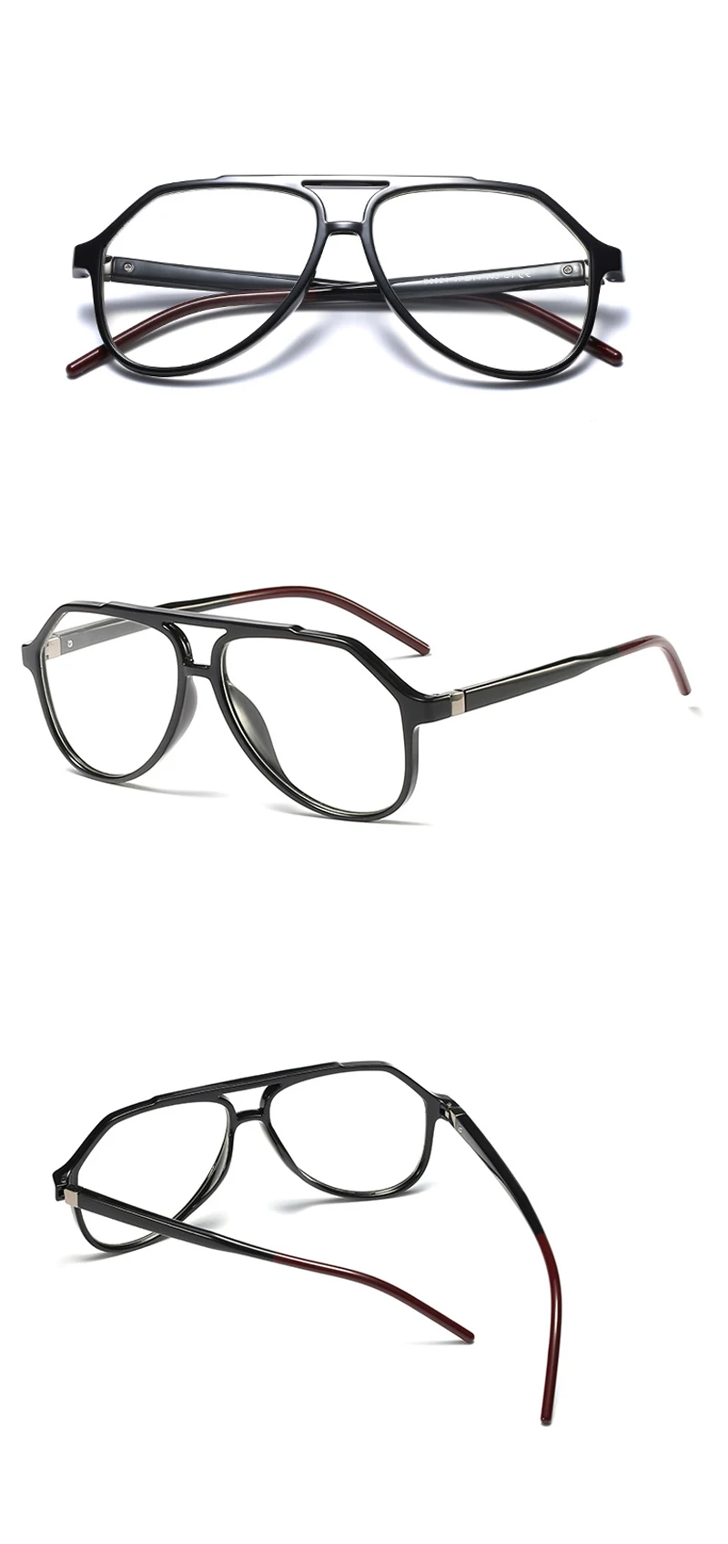 Peekaboo tr90, очки для мужчин, матовые, черные, коричневые, прозрачные линзы, плоский верх, мужские Оптические очки, Ретро стиль, женские очки, оправа, большие