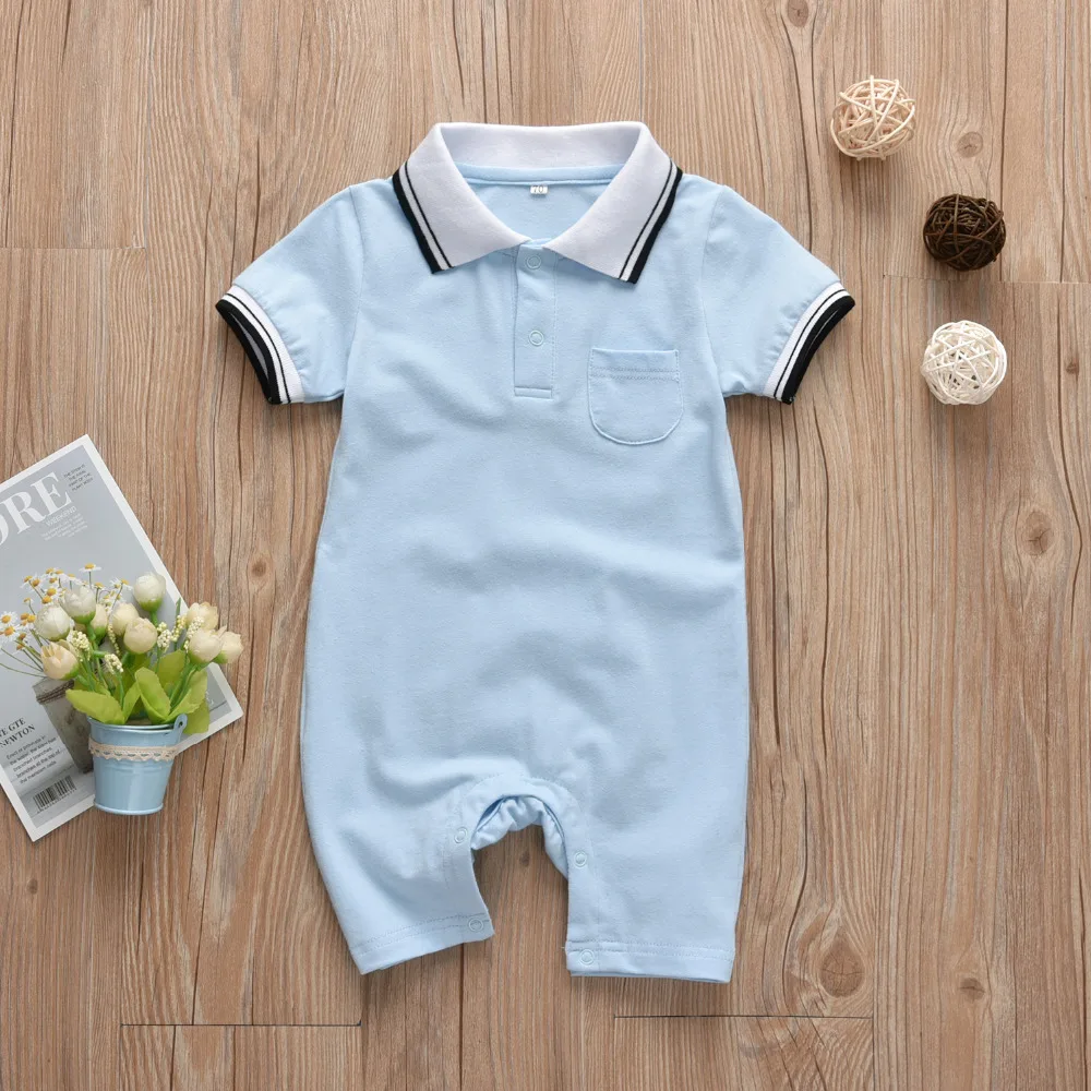 Летний комбинезон для новорожденных мальчиков; комбинезон с короткими рукавами в джентльменском стиле; Одежда для младенцев; одежда для малышей