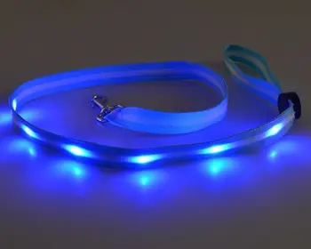 

E106 New pet dog LED leashes dog Pull strap lead for dogs 120cm length 2.5cm width