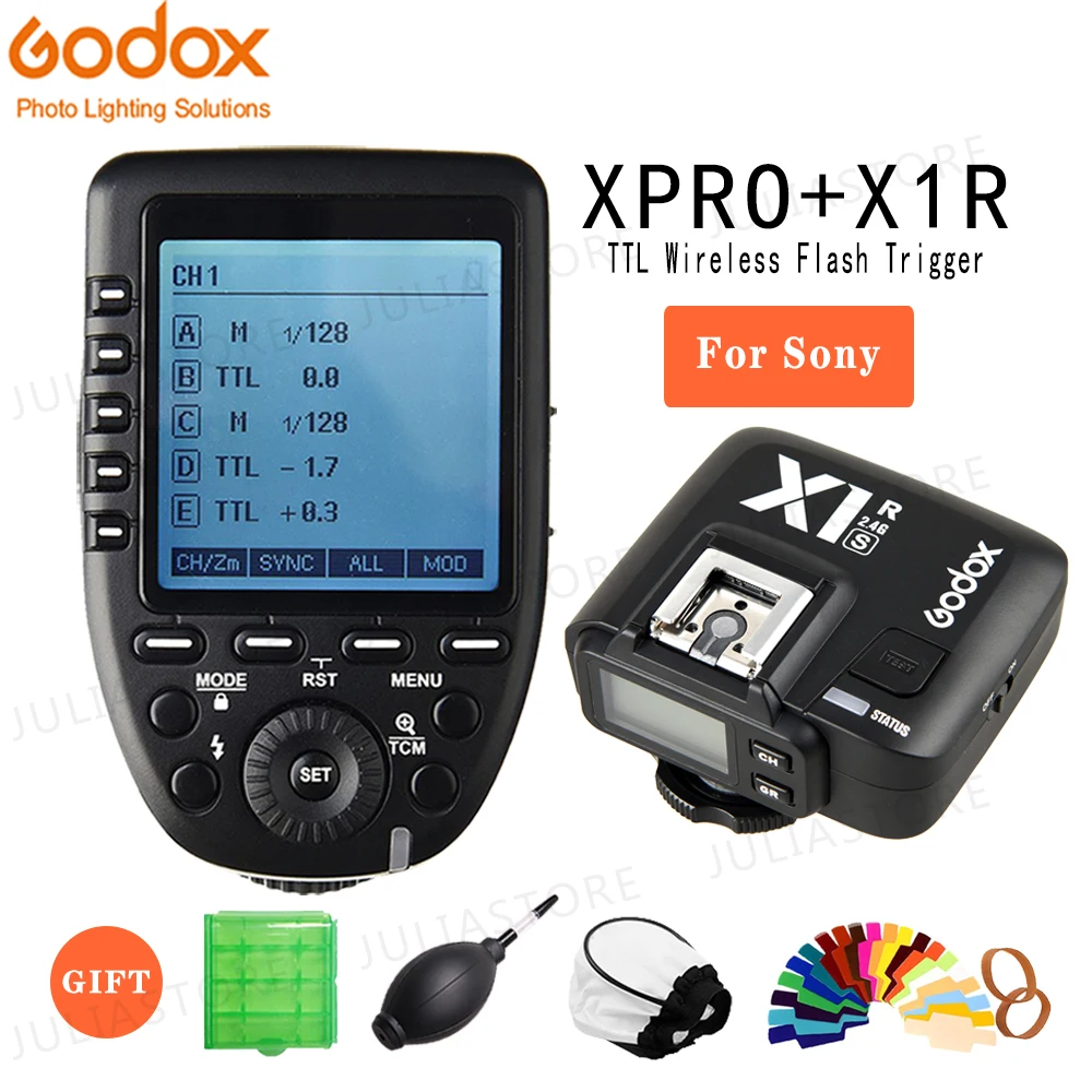 

Godox Xpro-S E-TTL II 2.4G X System Wireless Control Remote Trigger with X1R-S Controller Receiver compatible for Sony Flash