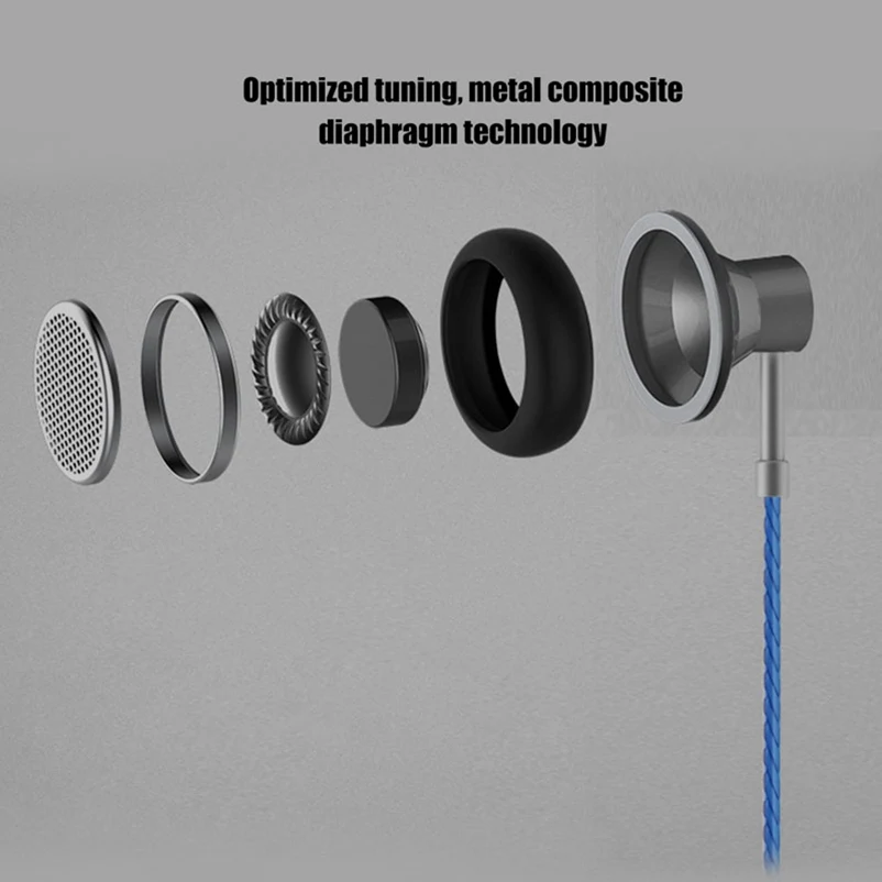 In Ear Earphone Flat Head Metal Headset With Microphone Stereo Earbuds Hifi Bass Headphone for Redmi Note 4X Huawei P10 Computer(7)