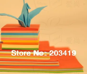 

festival supplies 15*15cm 100pcs/pack/lot 10 mixed color paper for Origami folding crane craft Punch DIY gift decor toy Kids