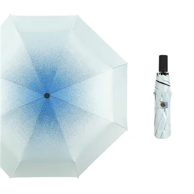 Градиентный цвет, Мини Зонты, Ветрозащитный складной двойной зонтик, Женский Портативный Анти-УФ Карманный дорожный зонт от солнца - Цвет: C
