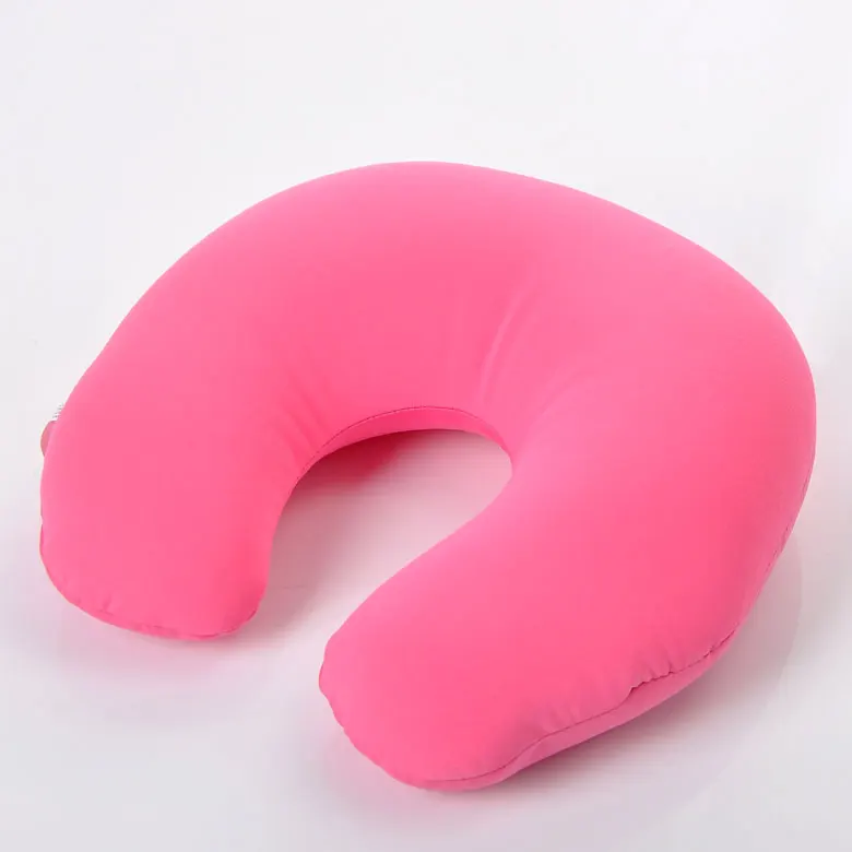 DIDIHOU u-образные мягкие дорожные подушки спальные Подголовники для шеи Подушка для офиса автомобиля воздушная подушка с памятью хлопковая подушка - Цвет: pink  33 x32cm