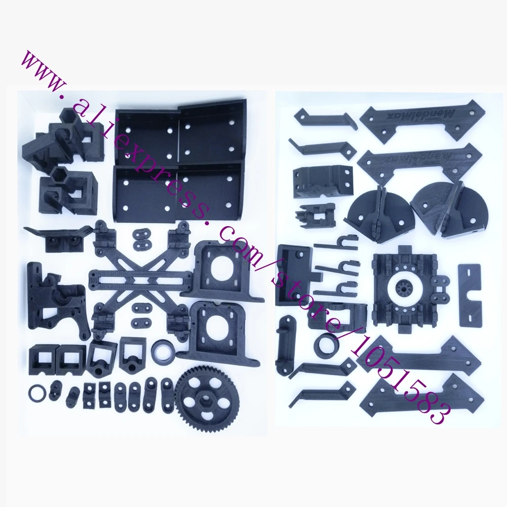 Reprap MendelMax1 5 Printed Parts Set 3D Printer Mendelmax 1 5 Plastic Parts KIT Black Free