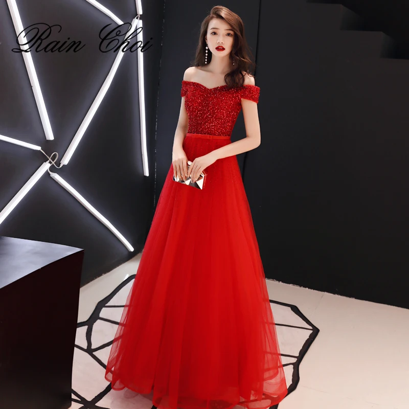 

A line Wedding Party Dress Prom Gowns Long Formal Evening Dresses 2019