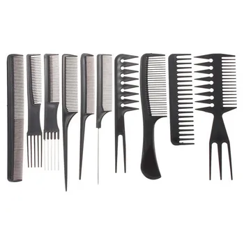 

10pcs/set Professional Hair Brush Comb High Quality Salon Barber Anti-static Hair Braide Hair Styling Tools