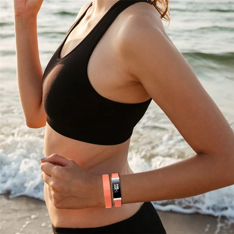 20 шт. для Fitbit Inspire HR Bands двойной кожаный браслет сменный ремешок