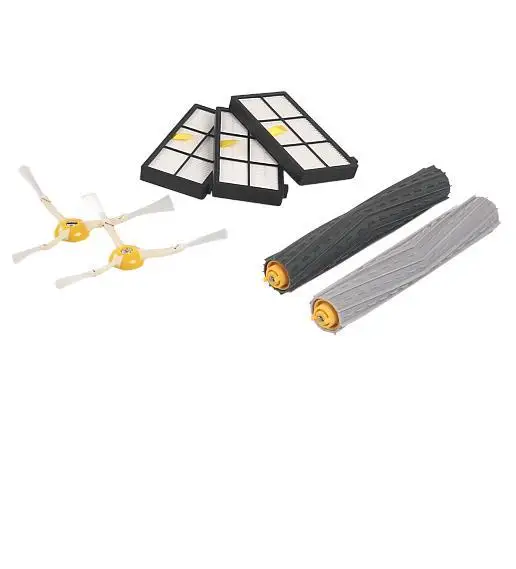 

1*Tangle-Free Debris Extractor Set +2*Side Brushes+3*Hepa Filters replacement Kit For iRobot Roomba 880 870 980