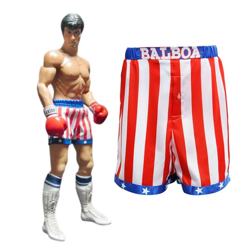 Takerlama Рокки Бальбоа Аполлон фильм бокс американский флаг шорты для косплея халат боксерский костюм халат и шорты