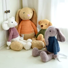 Candice guo милая плюшевая игрушка в полоску, Одежда для животных, кролик, собака, слон, мышь, мягкая кукла, Успокаивающая игрушка, подарок на день рождения, Рождество
