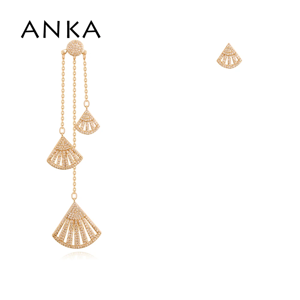 

2018 Ethnic Bohemia Drop Dangle Long Chain Tassel Fan shape Earrings Trendy Sector Earrings for Women Fashion Jewelry #130398