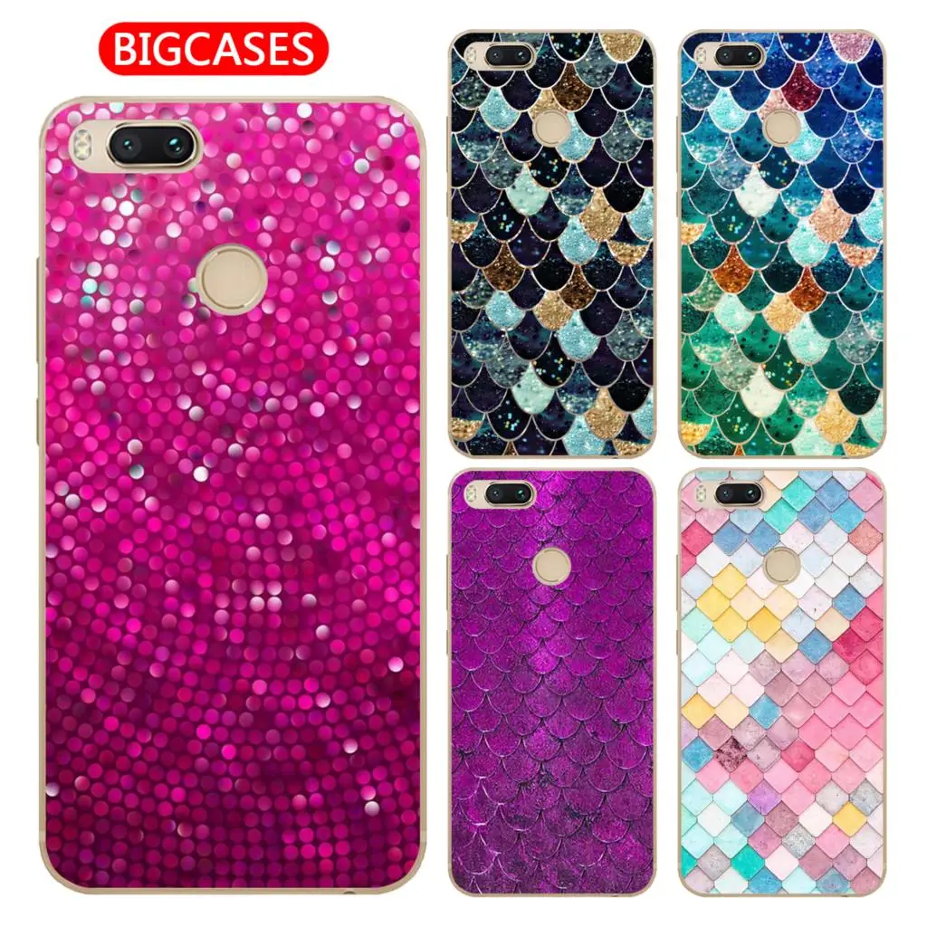 For Xiaomi Mi A1 5X Case Cover 5.5" Soft TPU Silicone Popular Cute Happy Color Fish Scales Flower Pattern Painted Phone |